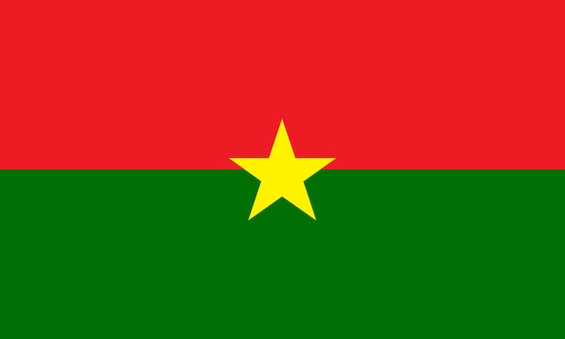 De nationale vlag van Burkina Faso