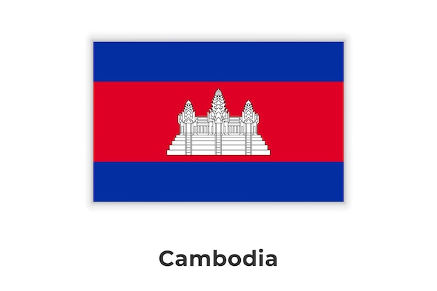 De nationale vlag van Cambodja