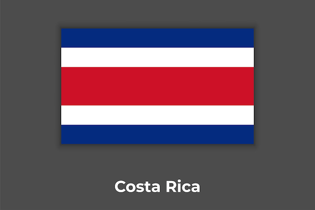 De nationale vlag van Costa Rica