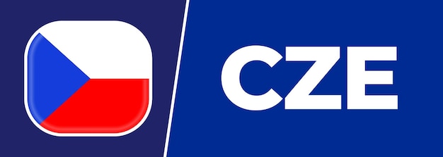 De nationale vlag van de Tsjechische Republiek is ontworpen voor het Europees voetbalkampioenschap in 2024