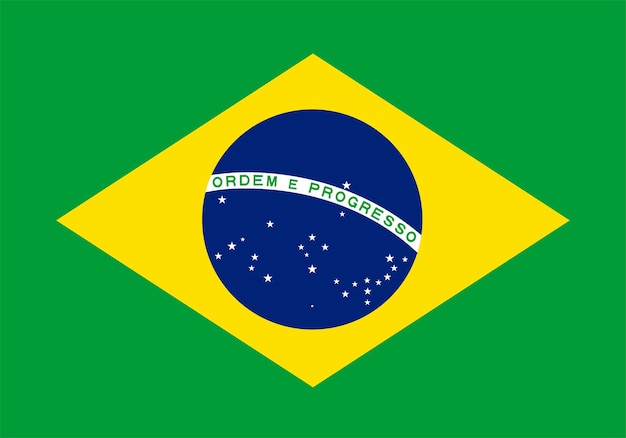 De nationale vlag van de wereld Brazilië