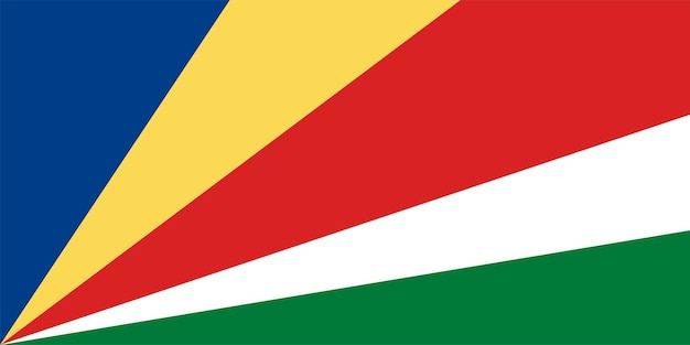 De nationale vlag van de wereld seychellen