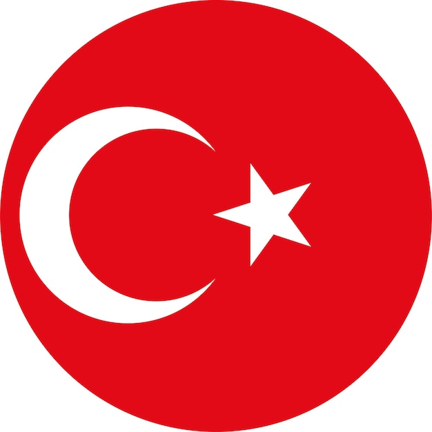 Vector de nationale vlag van de wereld turkije