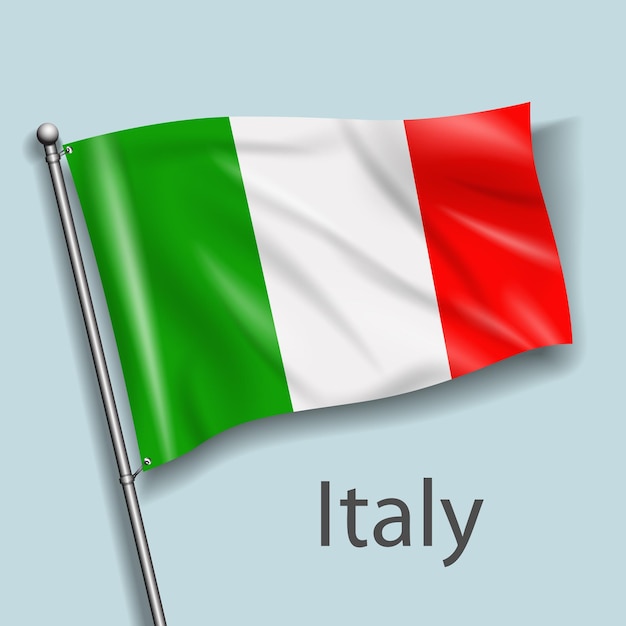 de nationale vlag van Italië in Europa