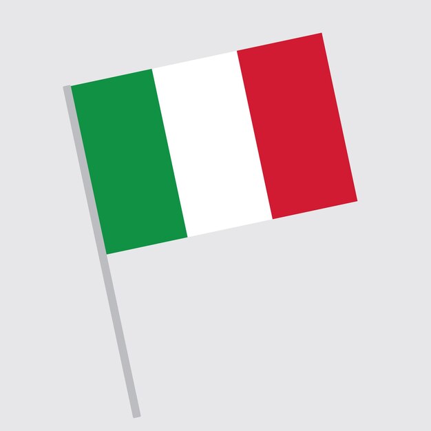 De nationale vlag van Italië Platte vector illustratie