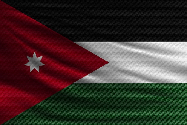 De nationale vlag van Jordanië.