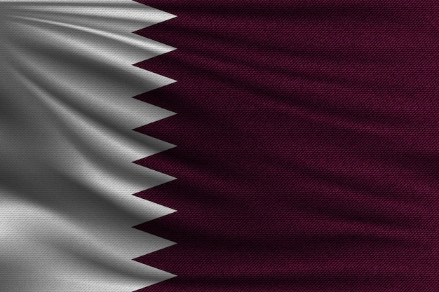 De nationale vlag van Qatar.