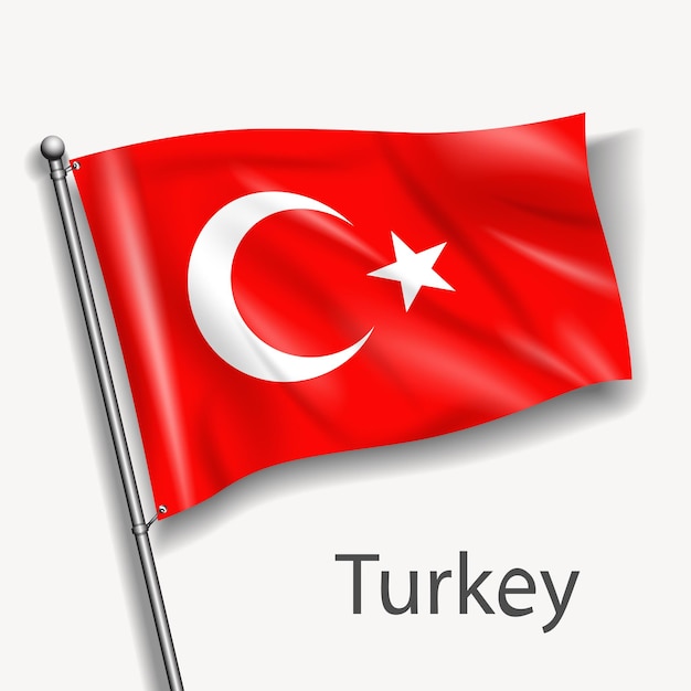 de nationale vlag van Turkije in Europa