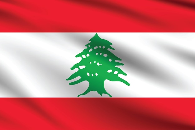 De officiële kleuren en proporties van de vlag van Libanon Digitale vectorillustratie