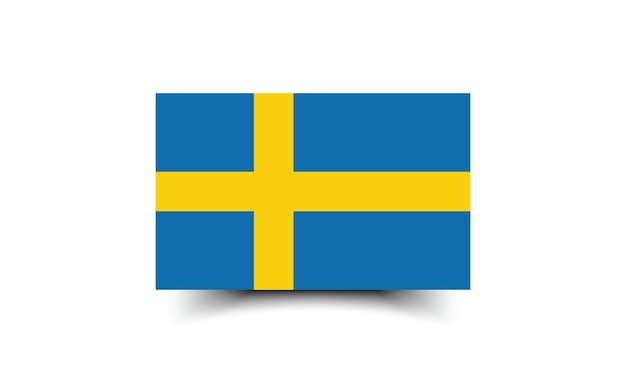 De officiële kleuren van de vlag van Zweden en de digitale vectorillustratie van de verhoudingen