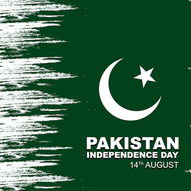 Vector de onafhankelijkheidsdag van pakistan wordt elk jaar op 14 augustus gevierd. wensposter bannerontwerp