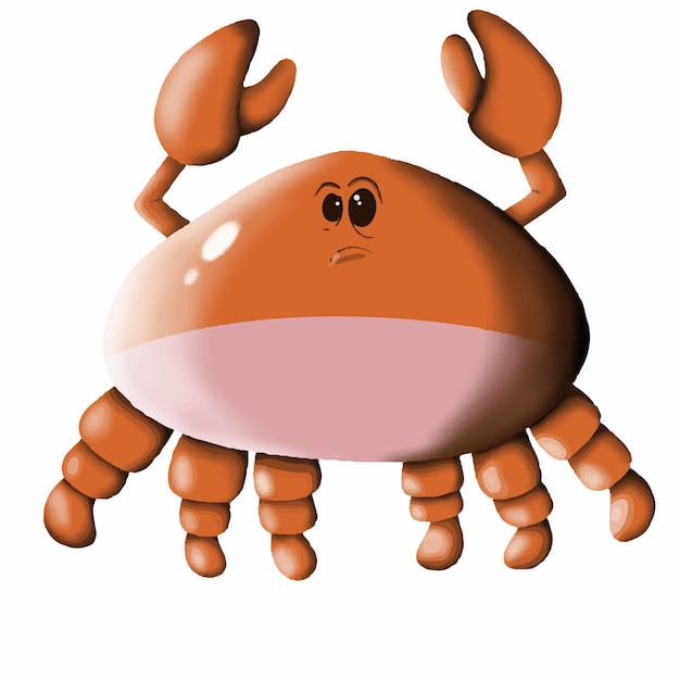 Vector de ongelukkige krab