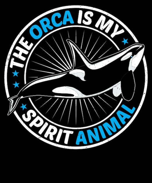 Vector de orca is mijn geest dierenontwerp voor orca-minnaar