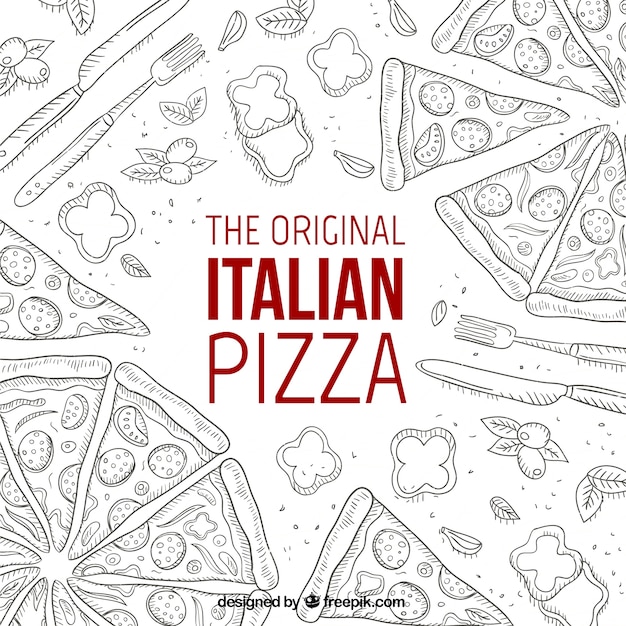 Vector de originele italiaanse pizza