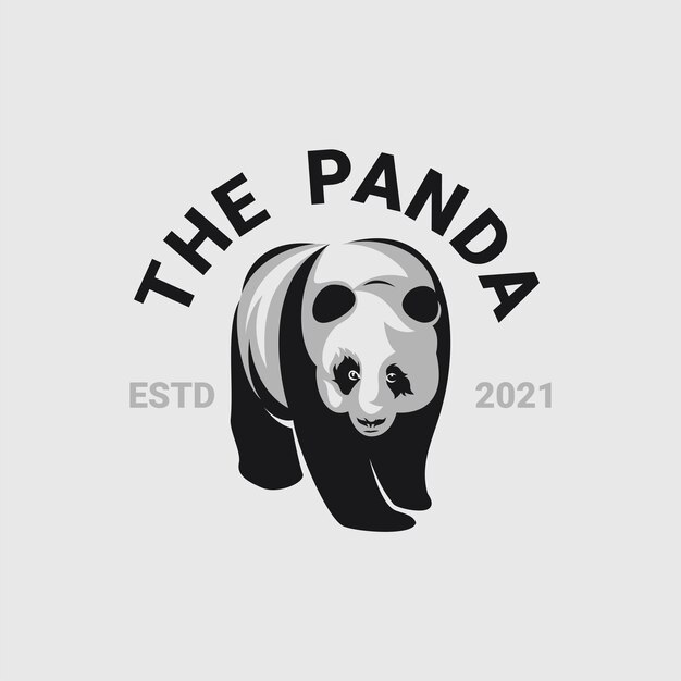 De panda logo sjabloon premium vector