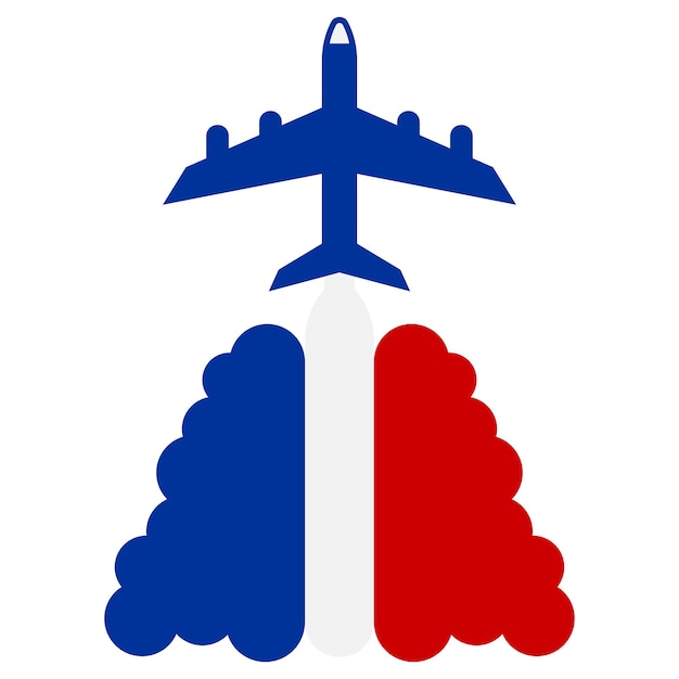 De Patrouille de France met Alpha Jets Concept Franse Jet Releasing drie kleuren rook Bastille Day