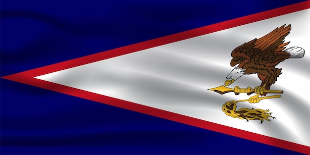 De realistische nationale vlag van Amerika Samoa