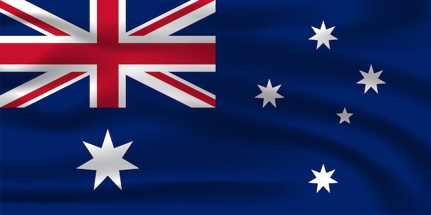 De realistische nationale vlag van Australië