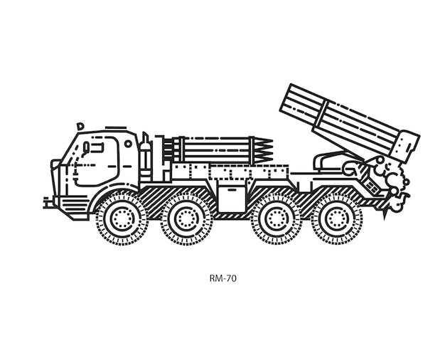 Vector de rm70 meervoudige raketwerper