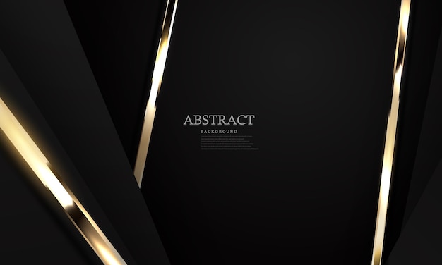 De schoonheid van een gouden zwarte poster op een abstracte achtergrond met een VIP-premiumdynamiek.