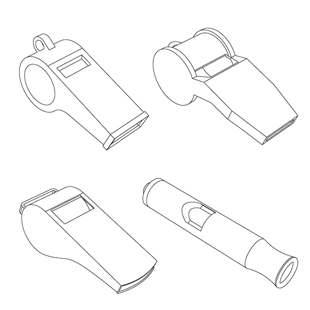 De set van vectorfluitjes - overzichtsillustratie