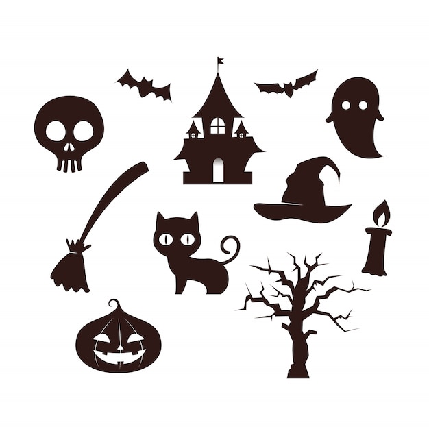 De Silhouette Halloween Party Set