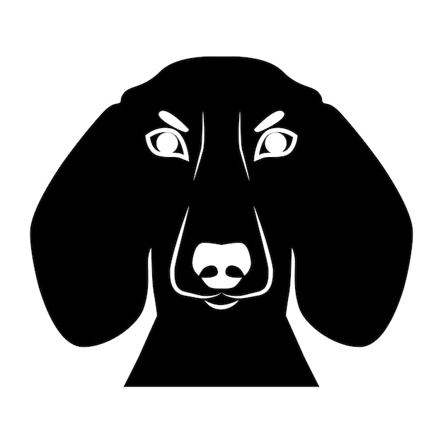 Vector de snuit van een dachshund logo