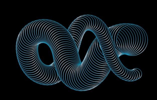 De spiraal De dynamische vorm van de parallelle lijnen creëert de illusie van volume Een ontwerpelement voor creatieve ideeën