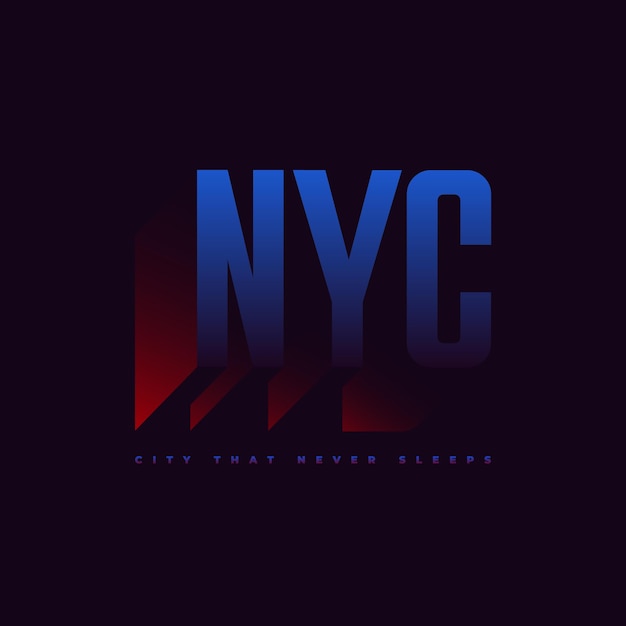 De stad die nooit slaapt het logo van new york