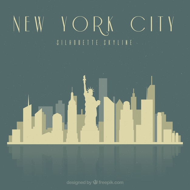 Vector de stadshorizon van new york