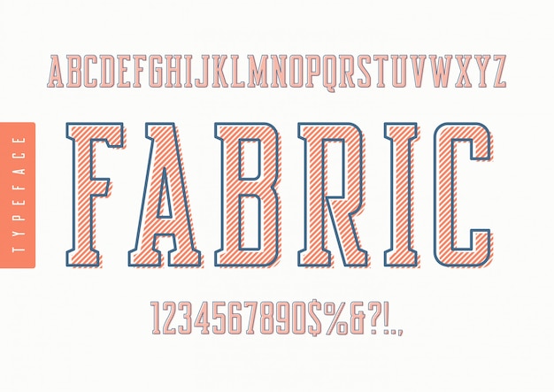 De stoffenvector verdichtte retro lettertype, hoofdletters en nu