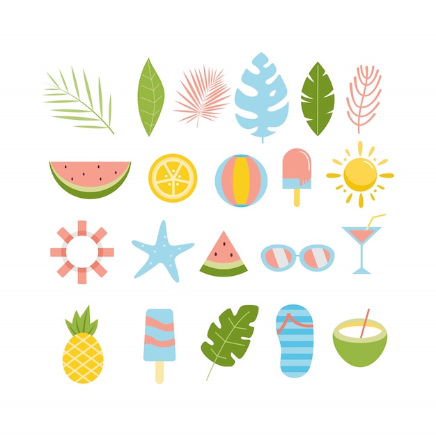 De Summer Beach Element illustratie
