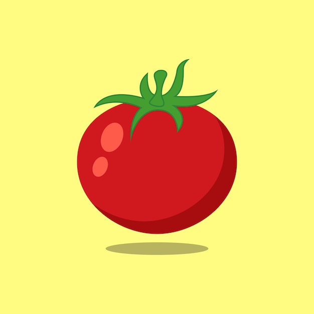 Vector de tomaat isoleerde enige eenvoudige beeldverhaalillustratie
