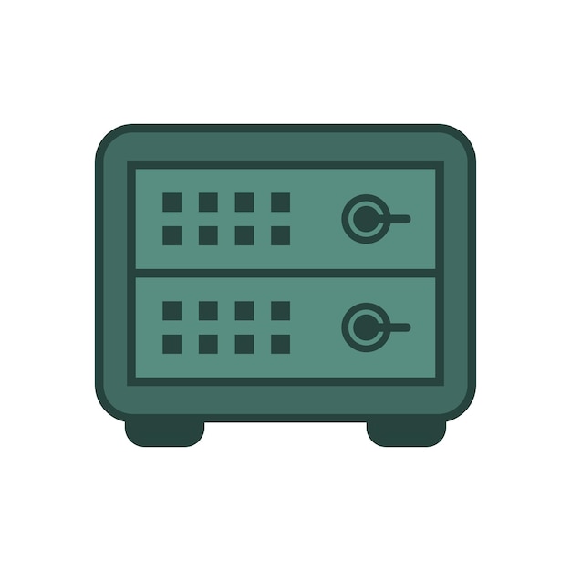 De ultimate safe box icon vector sjabloon plat