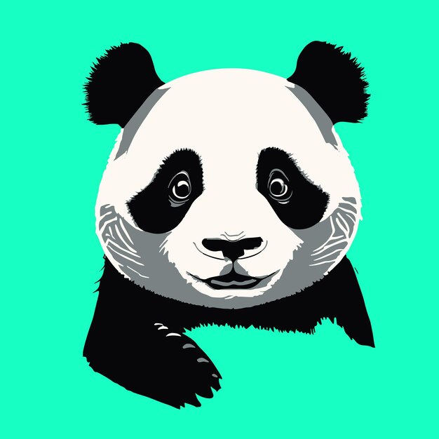 Vector de vectorillustratie of het vectorlogo van panda