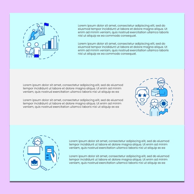 De vectorillustraties voor vergaderapplicaties aan boord