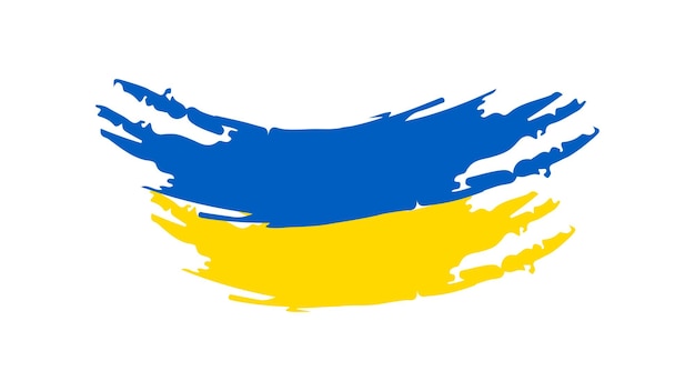 De vectorvlag van oekraïne in Bursh-ontwerpen