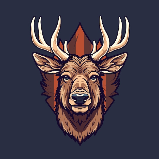 De Verenigde Staten Natural Majesty Elk Amidst the American Flag t shirt design illustratie