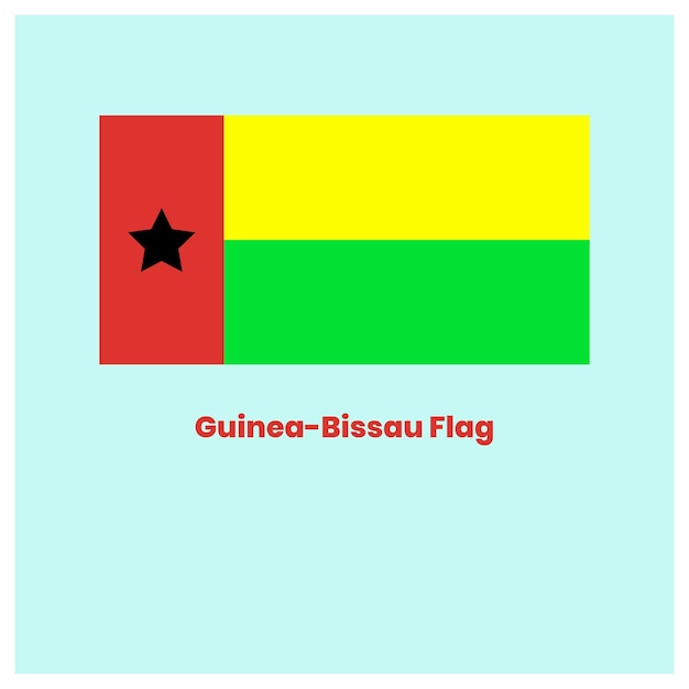 De vlag van Guinee-Bissau