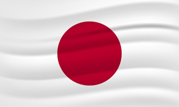 De vlag van het JapanVector-ontwerp wordt geschud.