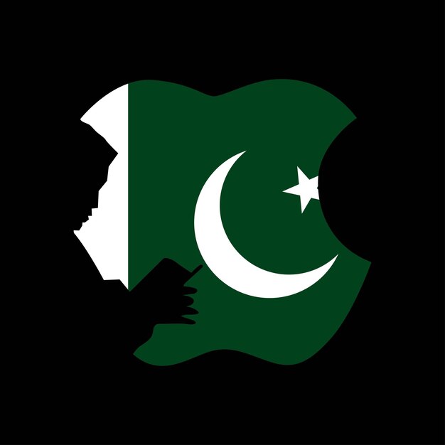 De vlag van Pakistan