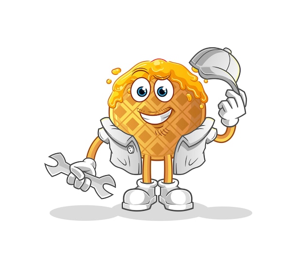 De wafelmonteur cartoon. cartoon mascotte vector