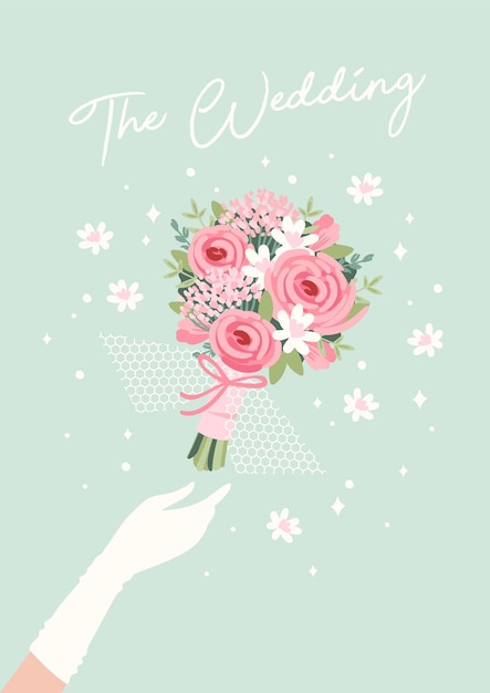 De Wedding Vector illustratie voor het huwelijk concept en andere