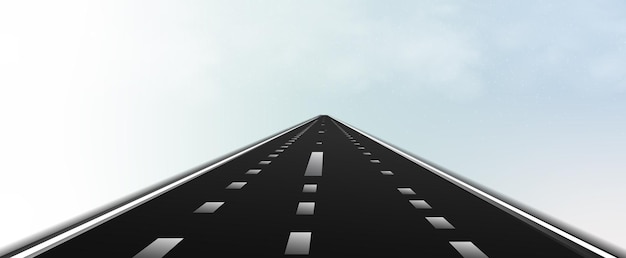 De weg naar de horizon.