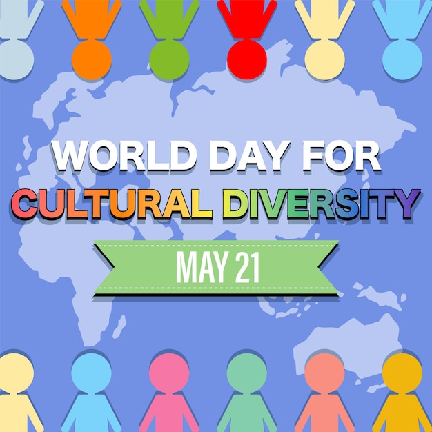 De Werelddag voor het ontwerpen van banners voor culturele diversiteit