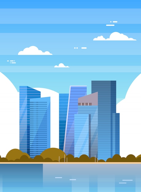 De Wolkenkrabbers van Singapore bekijken Modern Singaporean Cityscape