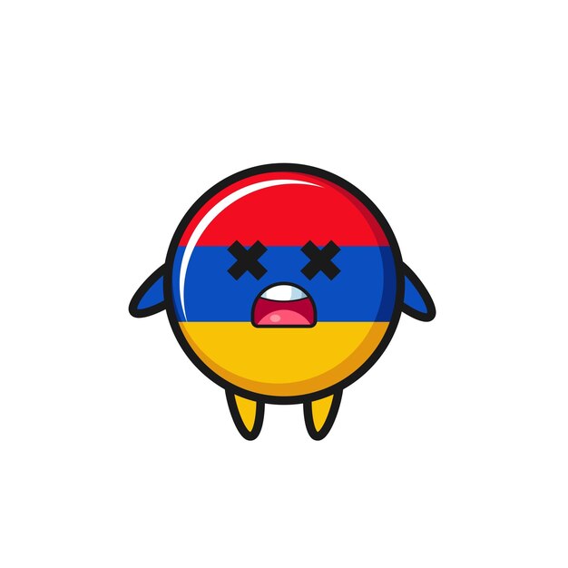 The dead armenia flag mascot character