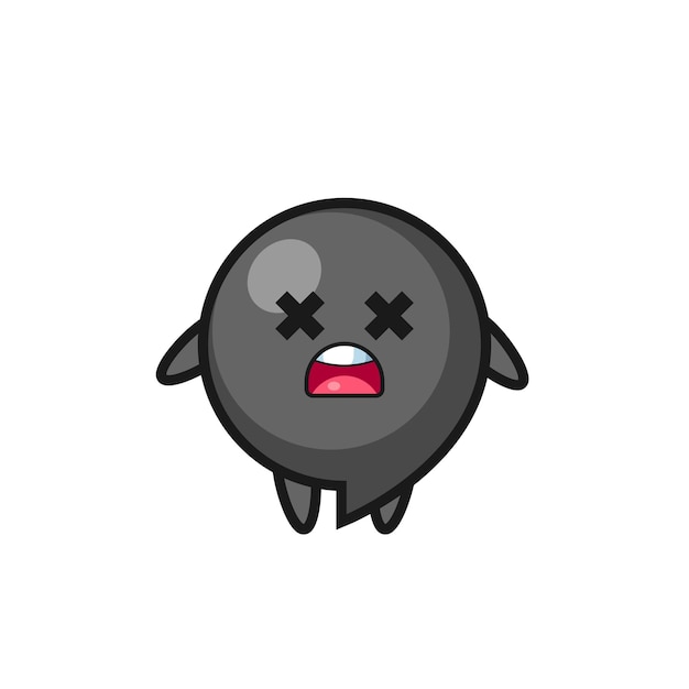 The dead comma symbol mascot character