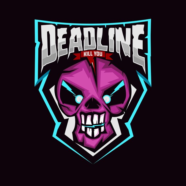 dead line skull mascot logo