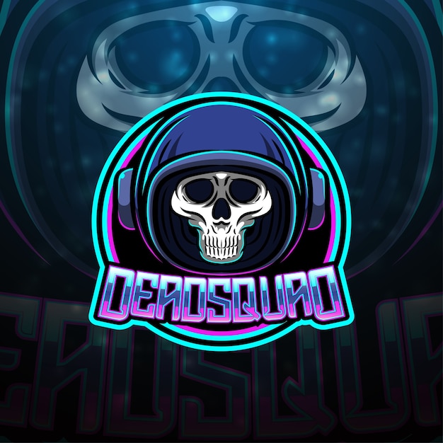 Dead squad esport mascotte logo ontwerp